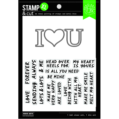 Hero Arts I Love U Stamp & Cut XL