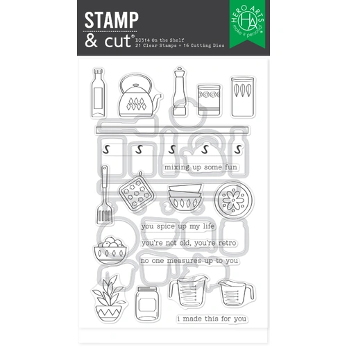 Hero Arts On the Shelf Stamp & Cut From the Retro Kitchen Collection