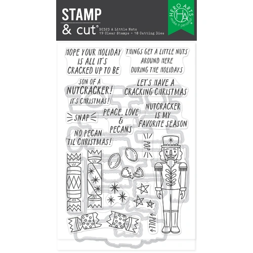 Hero Arts A Little Nuts Stamp & Cut Set from the Crackin' Christmas Collection