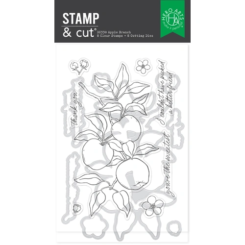 Hero Arts Apple Branch Stamp & Cut Set from the I Pick You Collection