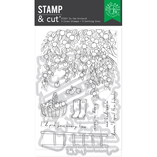Hero Arts In The Orchard Stamp & Cut Set from the I Pick You Collection