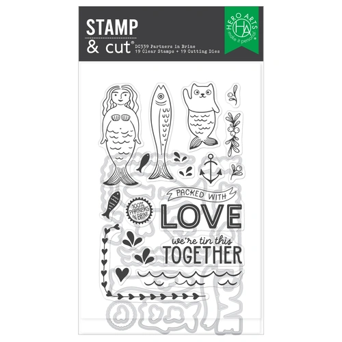 Hero Arts Partners In Brine Stamp & Cut Set from the Packed with Love Collection
