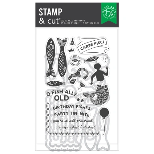 Hero Arts Well Preserved Stamp & Cut Set from the Packed with Love Collection