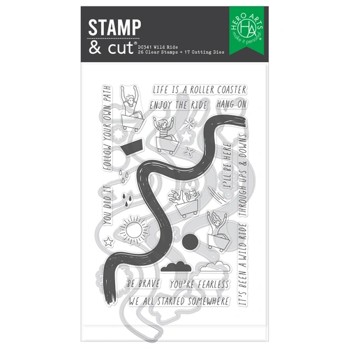 Hero Arts Wild Ride Stamp & Cut Set from the What a Ride Collection