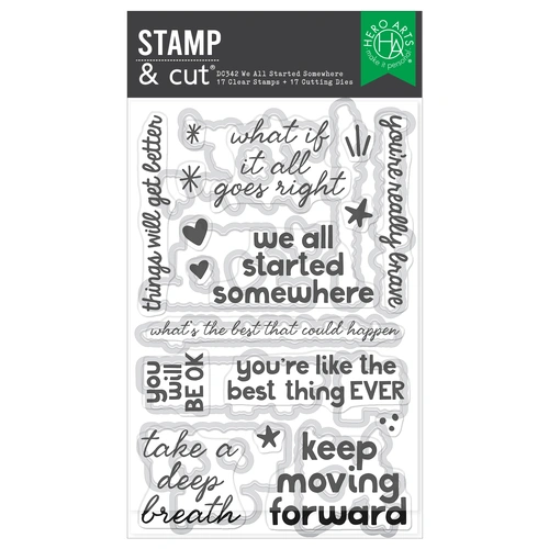 Hero Arts We All Started Somewhere Stamp & Cut Set from the What a Ride Collection