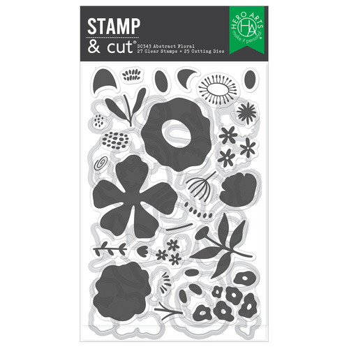 Hero Arts Abstract Floral Stamp & Cutÿ from the You've Got a Friend Collection