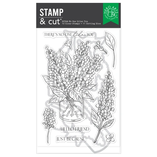 Hero Arts No One Lilac You Stamp & Cut Set From the Spring Meadow Collection