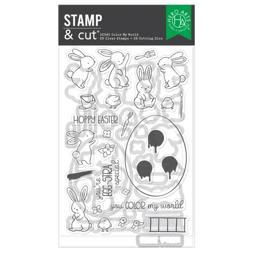 Hero Arts Color My World Stamp & Cut Set From the Eggstra Special Collection