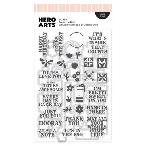 Hero Arts Totes the Best Stamp & Cut from the Tote-ally Awesome Collection