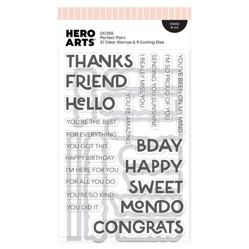 Hero Arts Perfect Pairs Stamp & Cut from the Fresh Flowers Collection