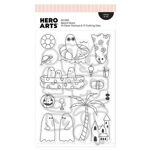 Hero Arts Beach Boos Stamp & Cut from the Summerween Collection
