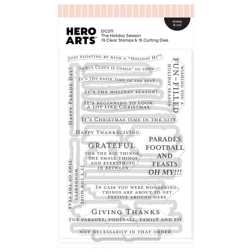 Hero Arts The Holiday Season Stamp & Cut from the Parade Day Collection