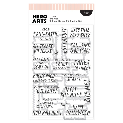 Hero Arts Bite Nite Stamp & Cut Set from the Spooky Smiles Collection