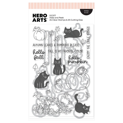 Hero Arts Hide and Peek Stamp & Cut from the Cozy Season Collection