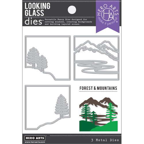 Hero Arts Looking Glass Forest & Mountains Die