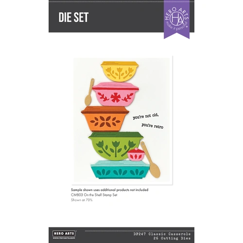 Hero Arts Classic Casserole Die Set From the Retro Kitchen Collection