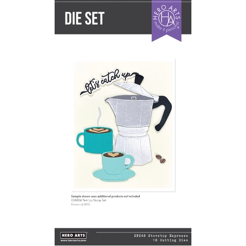 Hero Arts Stovetop Espresso Die Set From the What's Brewing? Collection