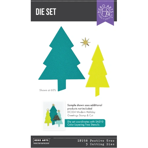 Hero Arts Festive Tree Die Etched Dies from the Very Merry Collection