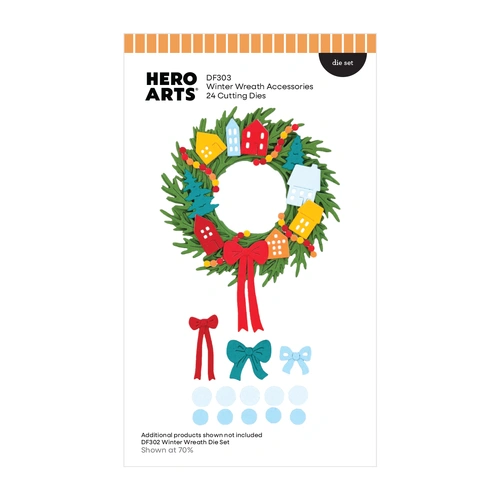 Hero Arts Winter Wreath Accessories Die Set from the Home for the Holidays Collection