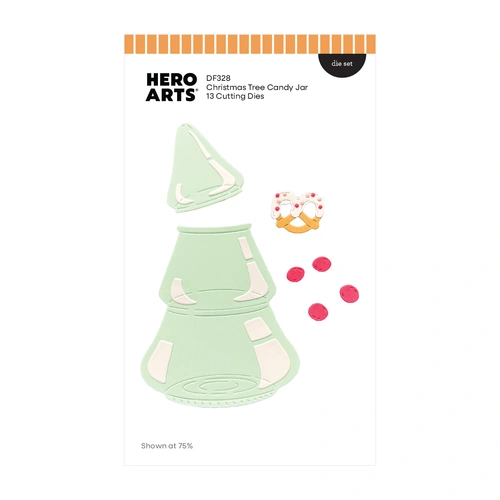 Hero Arts Christmas Tree Candy Jar Die Set from the Beary Sweet Holiday Collection by Carly Tee