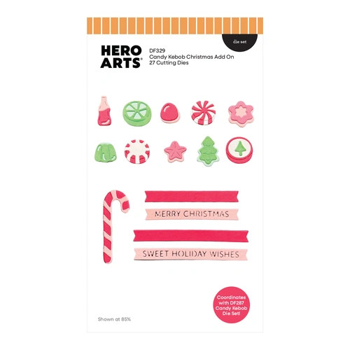 Hero Arts Candy Kebob Christmas Add-on Die Set from the Beary Sweet Holiday Collection by Carly Tee