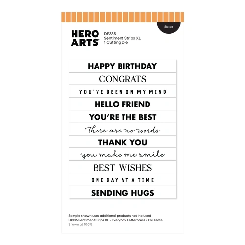 Hero Arts Sentiment Strips XL Die from the Say it With Style Collection