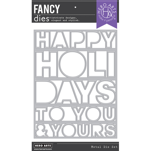 Hero Arts Happy Holidays Cover Plate Die