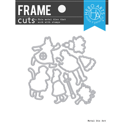 Hero Arts Victorian Ice Skaters Frame Cuts Die