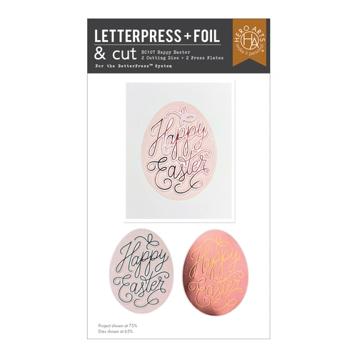 Hero Arts Happy Easter Letterpress + Foil & Cut From the Eggstra Special Collection