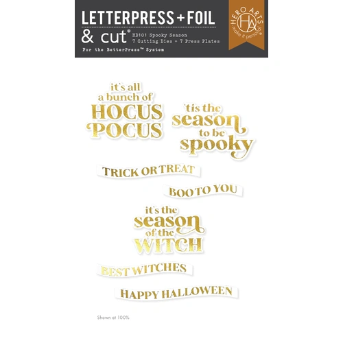 Hero Arts Spooky Season BetterPress + Foil & Die Set from the Hocus Pocus Collection
