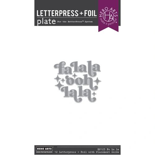 Hero Arts Fa La La BetterPress + Foil Set from the Very Merry Collection