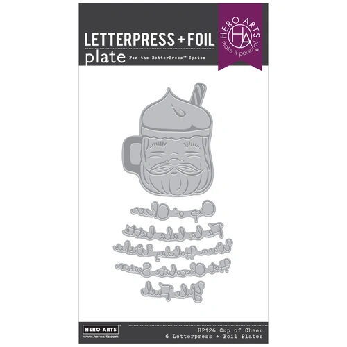Hero Arts Cup of Cheer BetterPress + Foil Plate from the Yule Fuel Collection