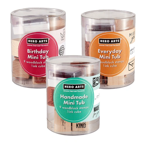 Hero Arts Mini Tub Woodblock Stamps Bundle