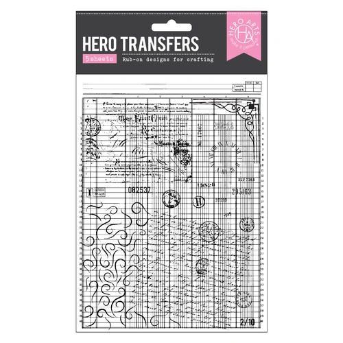 Hero Arts Grids & Icons Mixed Media Hero Transfers From the Spring Meadow Collection