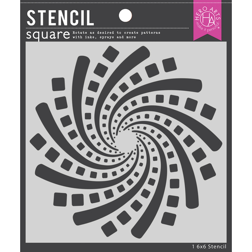 Hero Arts Geometric Spiral Stencil