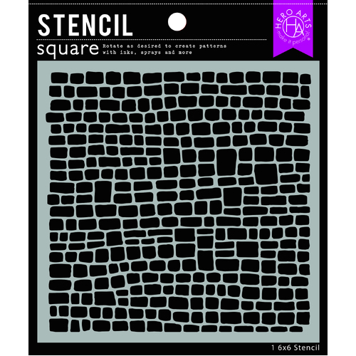 Hero Arts Cobblestone Stencil 6x6
