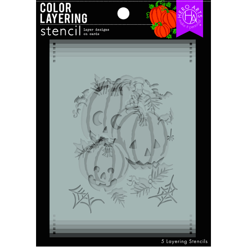 Hero Arts Color Layering Pumpkin Bunch Stencils
