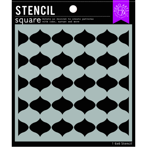 Hero Arts Ornaments Grid Stencil