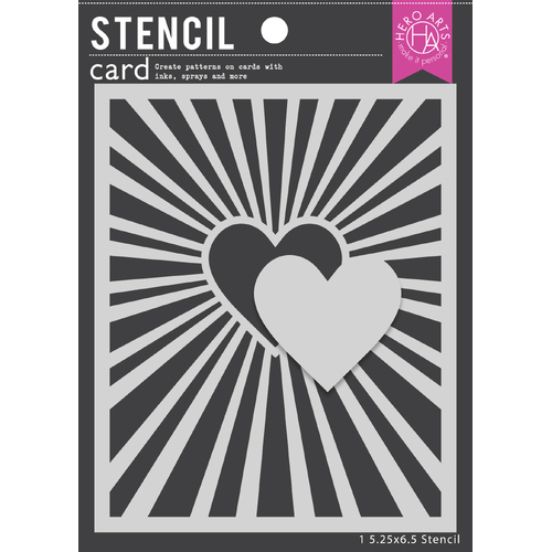 Hero Arts Heart Burst Stencil