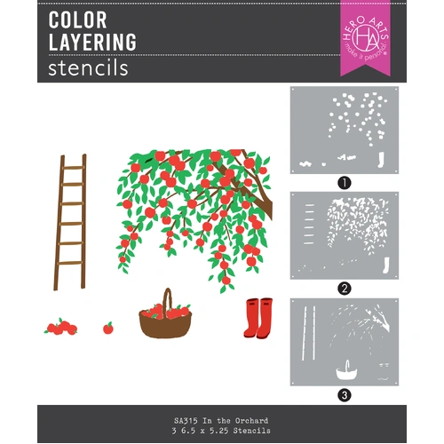 Hero Arts In The Orchard Color Layering Stencils from the I Pick You Collection