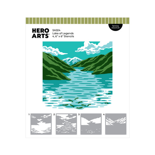 Hero Arts Lake of Legends Stencil Set from the Don't Stop Believing Collection