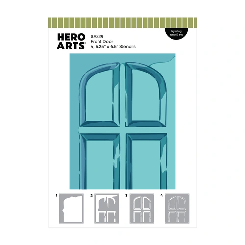 Hero Arts Front Door Layering Stencil Set from the Home for the Holidays Collection