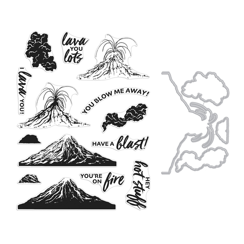 Hero Arts Volcano HeroScape Stamp and Die Combo