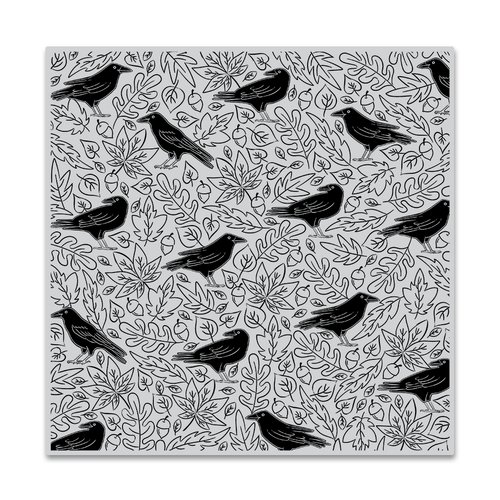 Hero Arts Stamp Crows and Autumn Leaves Bold Prints