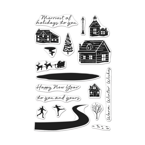 Hero Arts Stamp Snowy Town