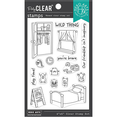 Hero Arts Bedroom Monsters Stamp