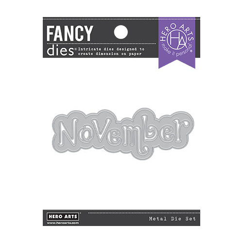 Hero Arts November Word Fancy Die