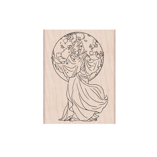 Hero Arts World Goddess Wood Mount Stamp