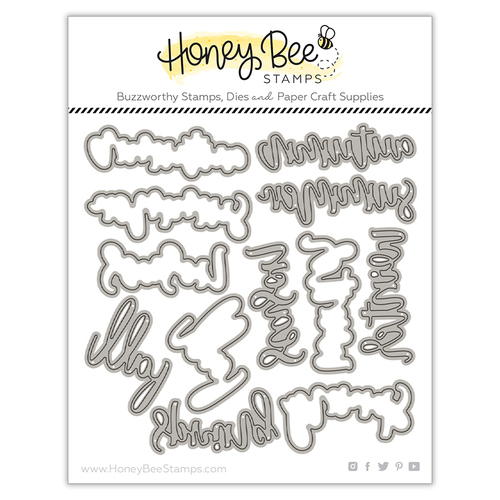 Honey Bee Bitty Buzzwords: Seasons Honey Cuts Die