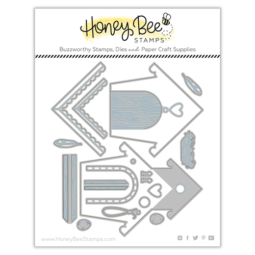 Honey Bee Bird House A2 Card Base Honey Cuts Die